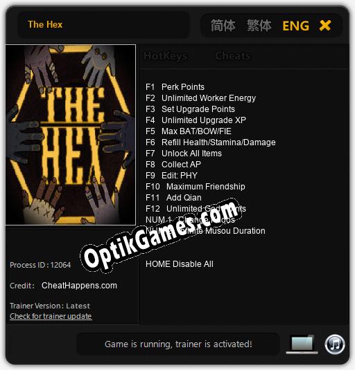 The Hex: Trainer +14 [v1.2]