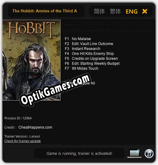 The Hobbit: Armies of the Third Age: Cheats, Trainer +7 [CheatHappens.com]
