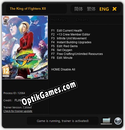 The King of Fighters XII: Trainer +8 [v1.7]