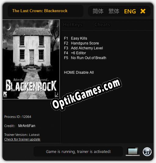 The Last Crown: Blackenrock: TRAINER AND CHEATS (V1.0.72)