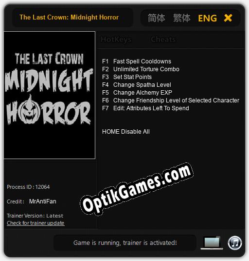 The Last Crown: Midnight Horror: Cheats, Trainer +7 [MrAntiFan]