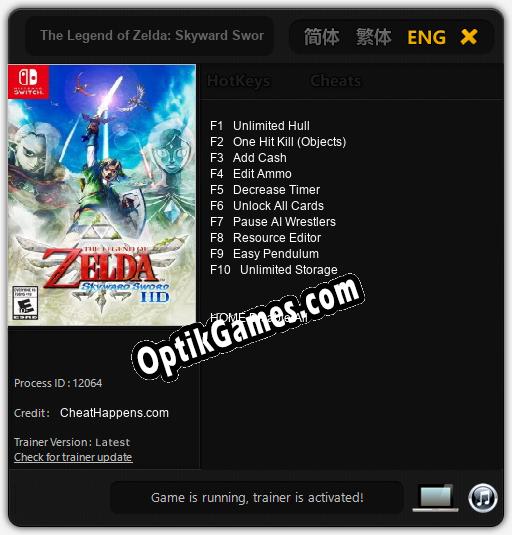 The Legend of Zelda: Skyward Sword HD: Cheats, Trainer +10 [CheatHappens.com]