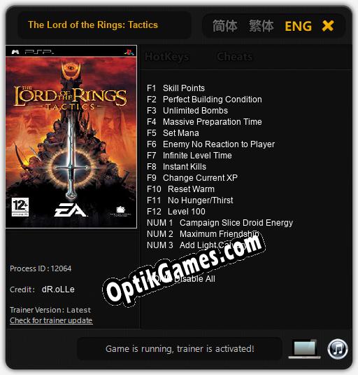 The Lord of the Rings: Tactics: Cheats, Trainer +15 [dR.oLLe]