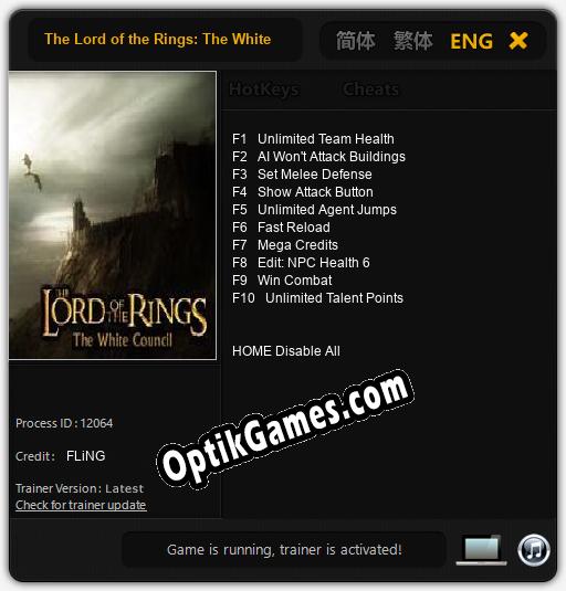 The Lord of the Rings: The White Council: TRAINER AND CHEATS (V1.0.78)