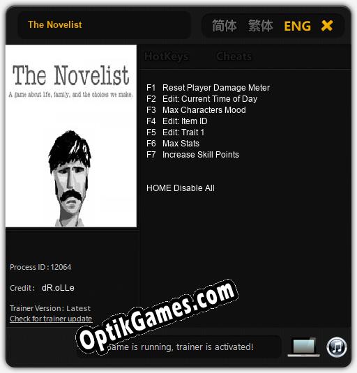 Trainer for The Novelist [v1.0.2]