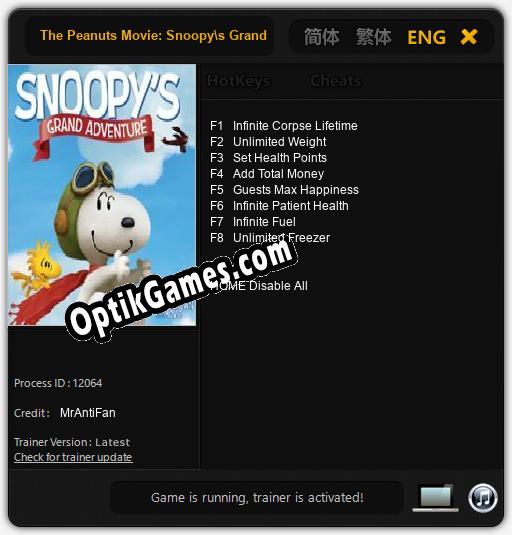 The Peanuts Movie: Snoopys Grand Adventure: Cheats, Trainer +8 [MrAntiFan]