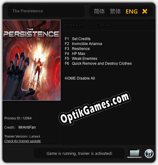 The Persistence: Trainer +6 [v1.4]