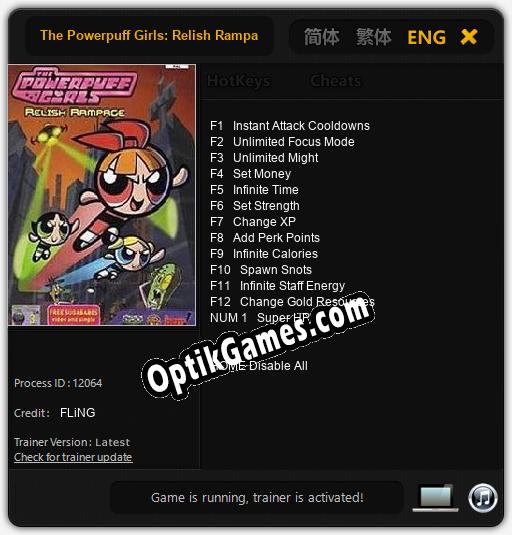 The Powerpuff Girls: Relish Rampage: TRAINER AND CHEATS (V1.0.78)