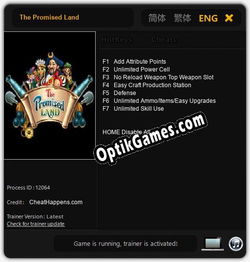 The Promised Land: TRAINER AND CHEATS (V1.0.4)