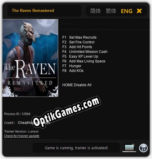Trainer for The Raven Remastered [v1.0.4]