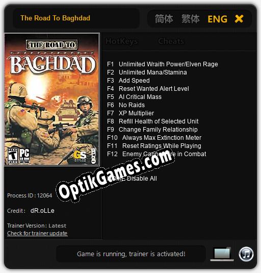 The Road To Baghdad: Cheats, Trainer +12 [dR.oLLe]
