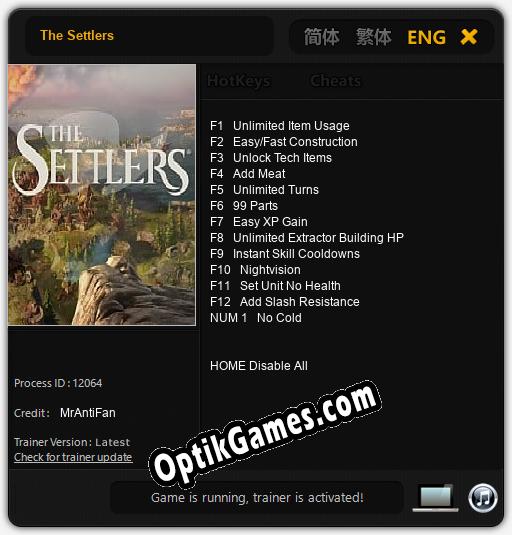 The Settlers: Trainer +13 [v1.2]
