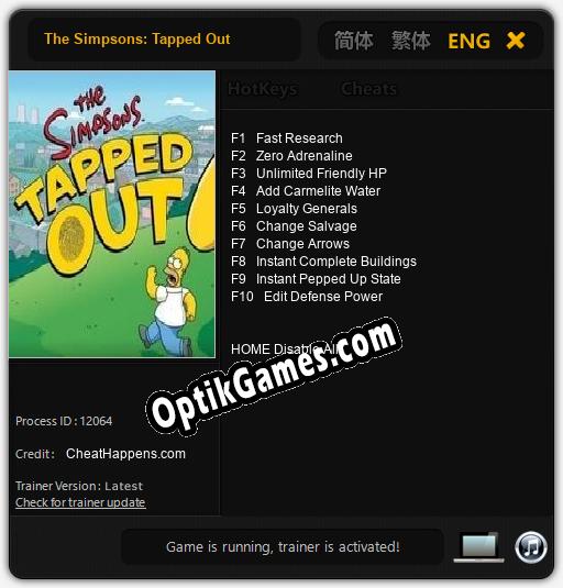 Trainer for The Simpsons: Tapped Out [v1.0.3]