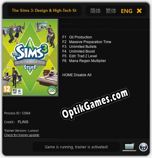 The Sims 3: Design & High-Tech Stuff: Trainer +6 [v1.3]