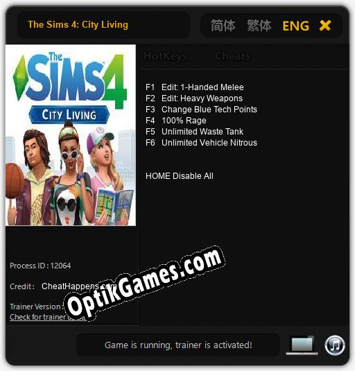 The Sims 4: City Living: TRAINER AND CHEATS (V1.0.34)