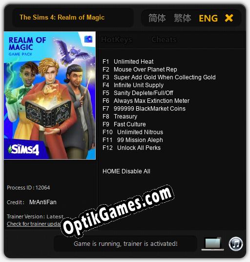 The Sims 4: Realm of Magic: Trainer +12 [v1.5]