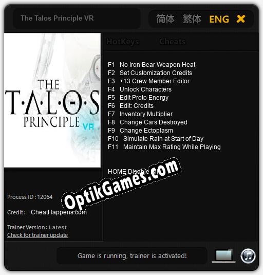 The Talos Principle VR: Trainer +11 [v1.4]