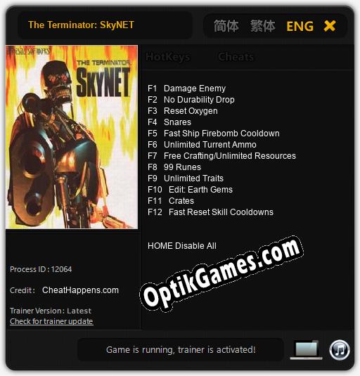 The Terminator: SkyNET: TRAINER AND CHEATS (V1.0.58)