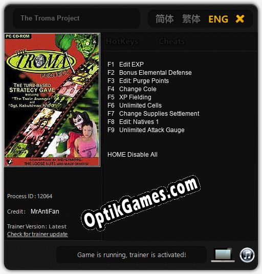 Trainer for The Troma Project [v1.0.4]