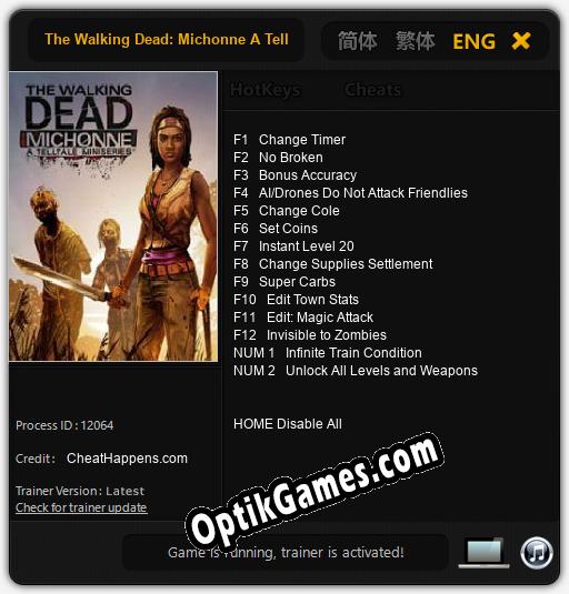 The Walking Dead: Michonne A Telltale Games Mini-Series: TRAINER AND CHEATS (V1.0.77)