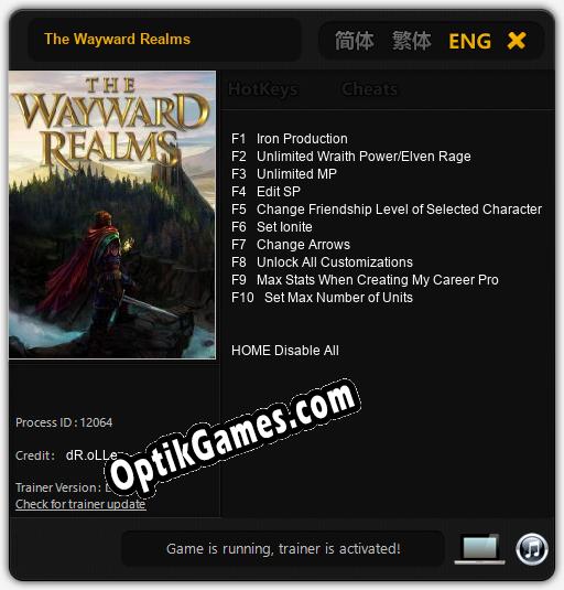 The Wayward Realms: Cheats, Trainer +10 [dR.oLLe]