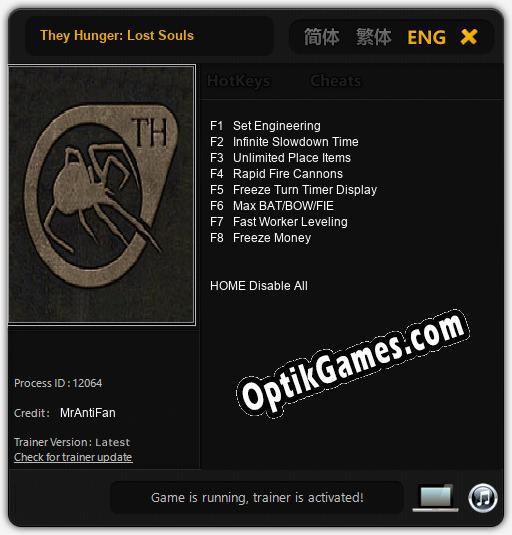 They Hunger: Lost Souls: TRAINER AND CHEATS (V1.0.32)
