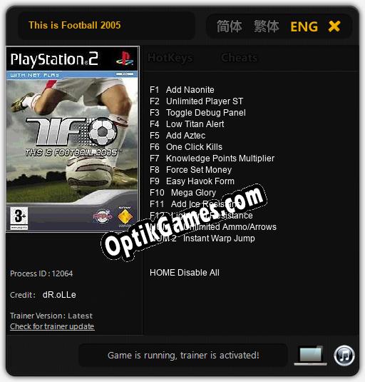 This is Football 2005: Cheats, Trainer +14 [dR.oLLe]