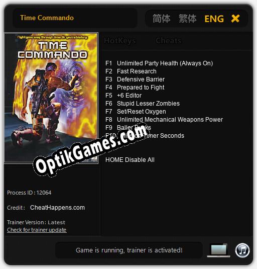 Time Commando: Cheats, Trainer +10 [CheatHappens.com]