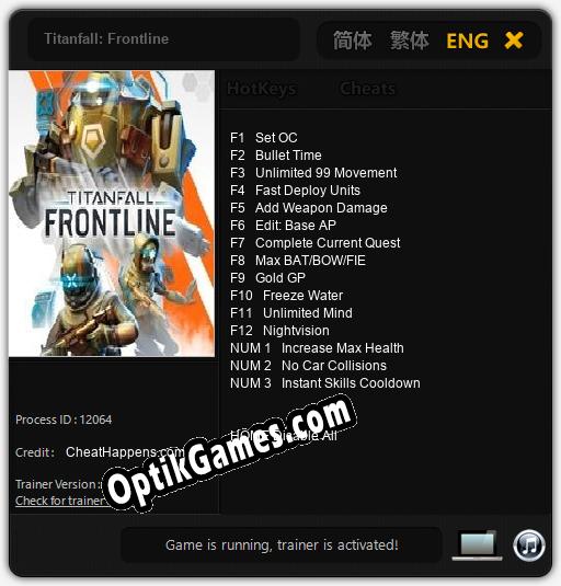 Trainer for Titanfall: Frontline [v1.0.4]