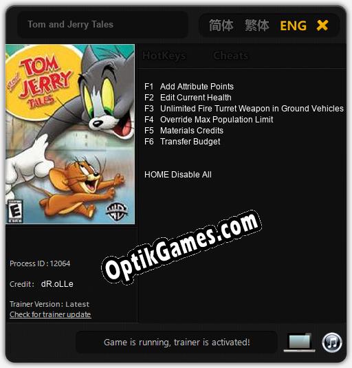 Tom and Jerry Tales: Cheats, Trainer +6 [dR.oLLe]