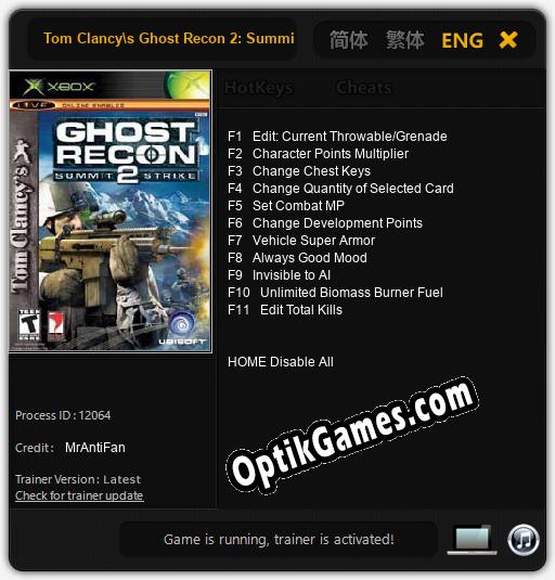 Tom Clancys Ghost Recon 2: Summit Strike: Trainer +11 [v1.4]