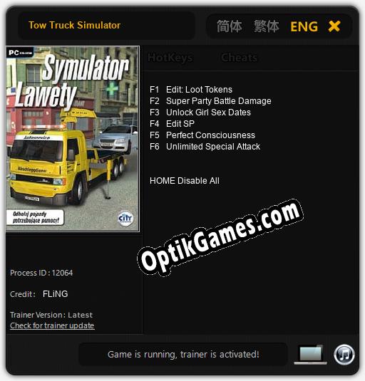 Tow Truck Simulator: TRAINER AND CHEATS (V1.0.91)