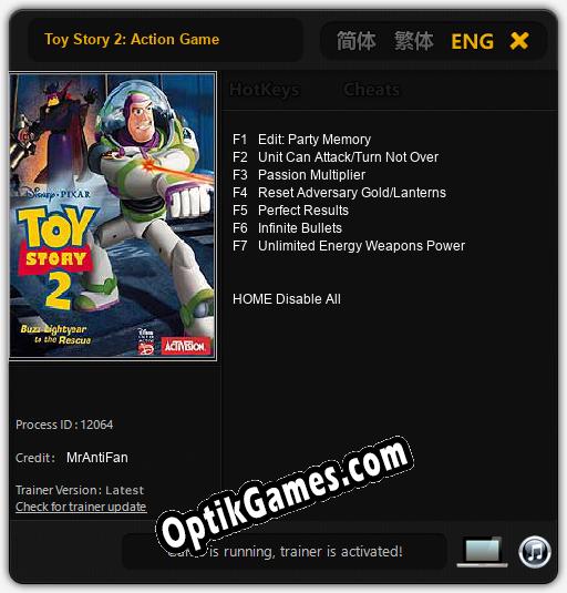 Toy Story 2: Action Game: Trainer +7 [v1.9]