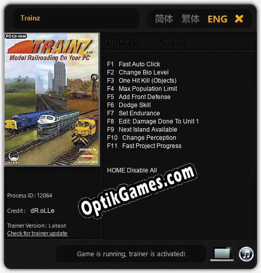 Trainz: TRAINER AND CHEATS (V1.0.33)