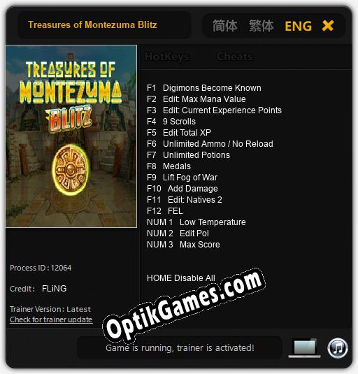 Treasures of Montezuma Blitz: Cheats, Trainer +15 [FLiNG]