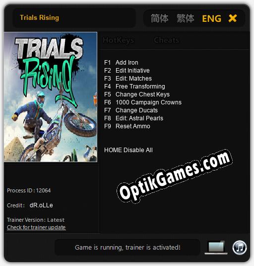 Trials Rising: Cheats, Trainer +9 [dR.oLLe]