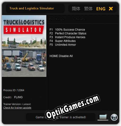 Truck and Logistics Simulator: TRAINER AND CHEATS (V1.0.33)