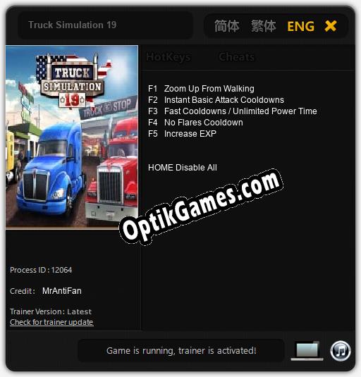 Truck Simulation 19: Trainer +5 [v1.5]