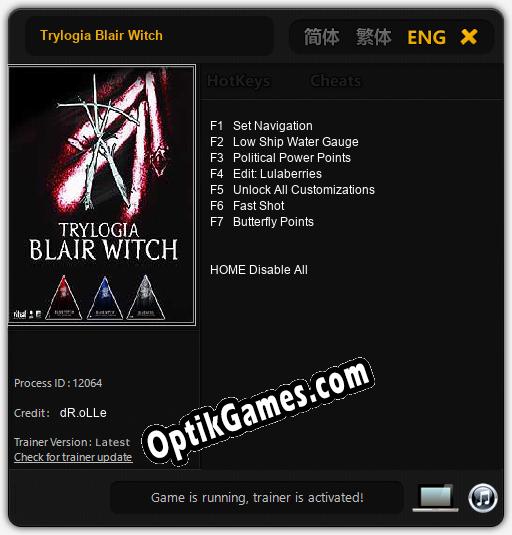Trylogia Blair Witch: Cheats, Trainer +7 [dR.oLLe]