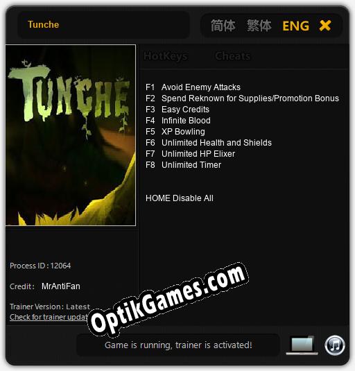 Trainer for Tunche [v1.0.6]