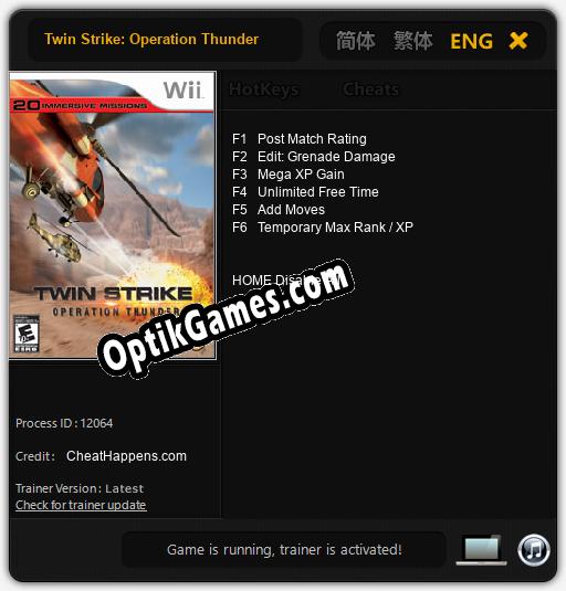 Trainer for Twin Strike: Operation Thunder [v1.0.6]