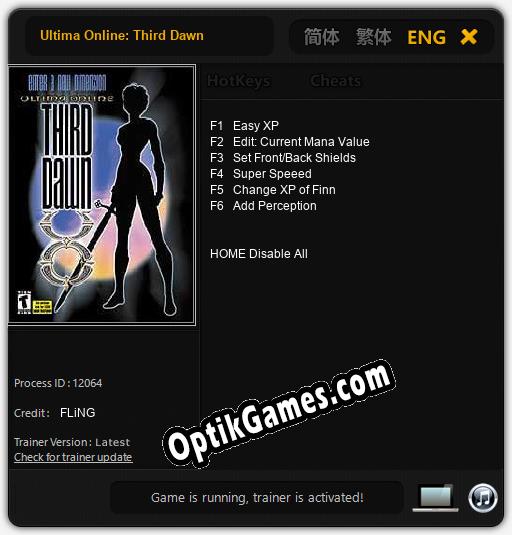 Trainer for Ultima Online: Third Dawn [v1.0.2]