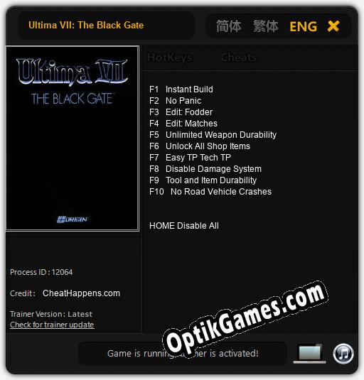 Ultima VII: The Black Gate: Cheats, Trainer +10 [CheatHappens.com]