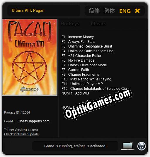 Ultima VIII: Pagan: Cheats, Trainer +13 [CheatHappens.com]