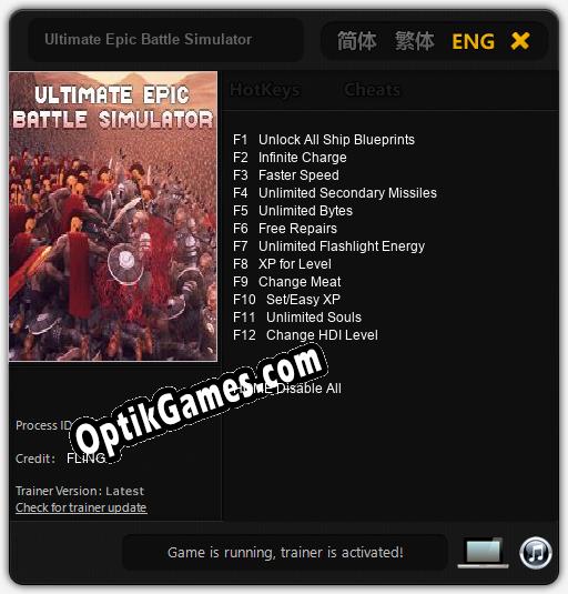 Ultimate Epic Battle Simulator: Trainer +12 [v1.2]