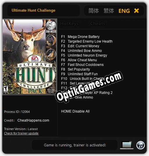 Trainer for Ultimate Hunt Challenge [v1.0.5]