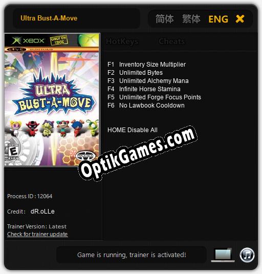 Ultra Bust-A-Move: TRAINER AND CHEATS (V1.0.2)