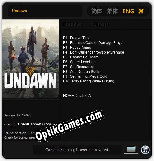 Undawn: Cheats, Trainer +10 [CheatHappens.com]