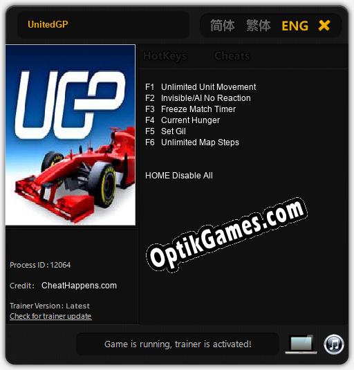 UnitedGP: Trainer +6 [v1.3]