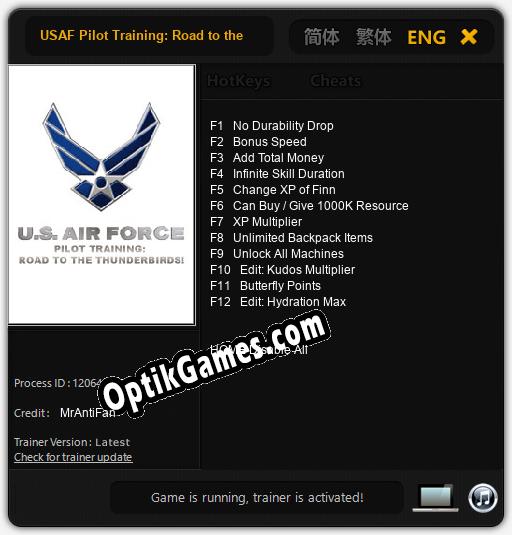 USAF Pilot Training: Road to the ThunderBirds!: TRAINER AND CHEATS (V1.0.75)